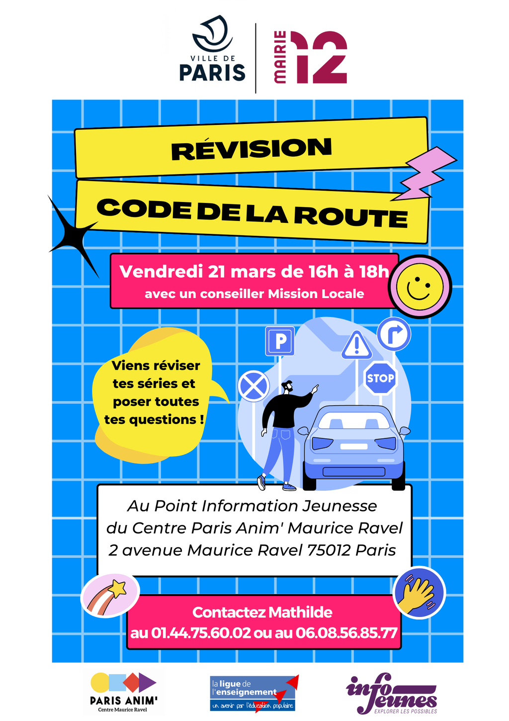 Session révision code de la route - CPA et Centre Social MAURICE RAVEL