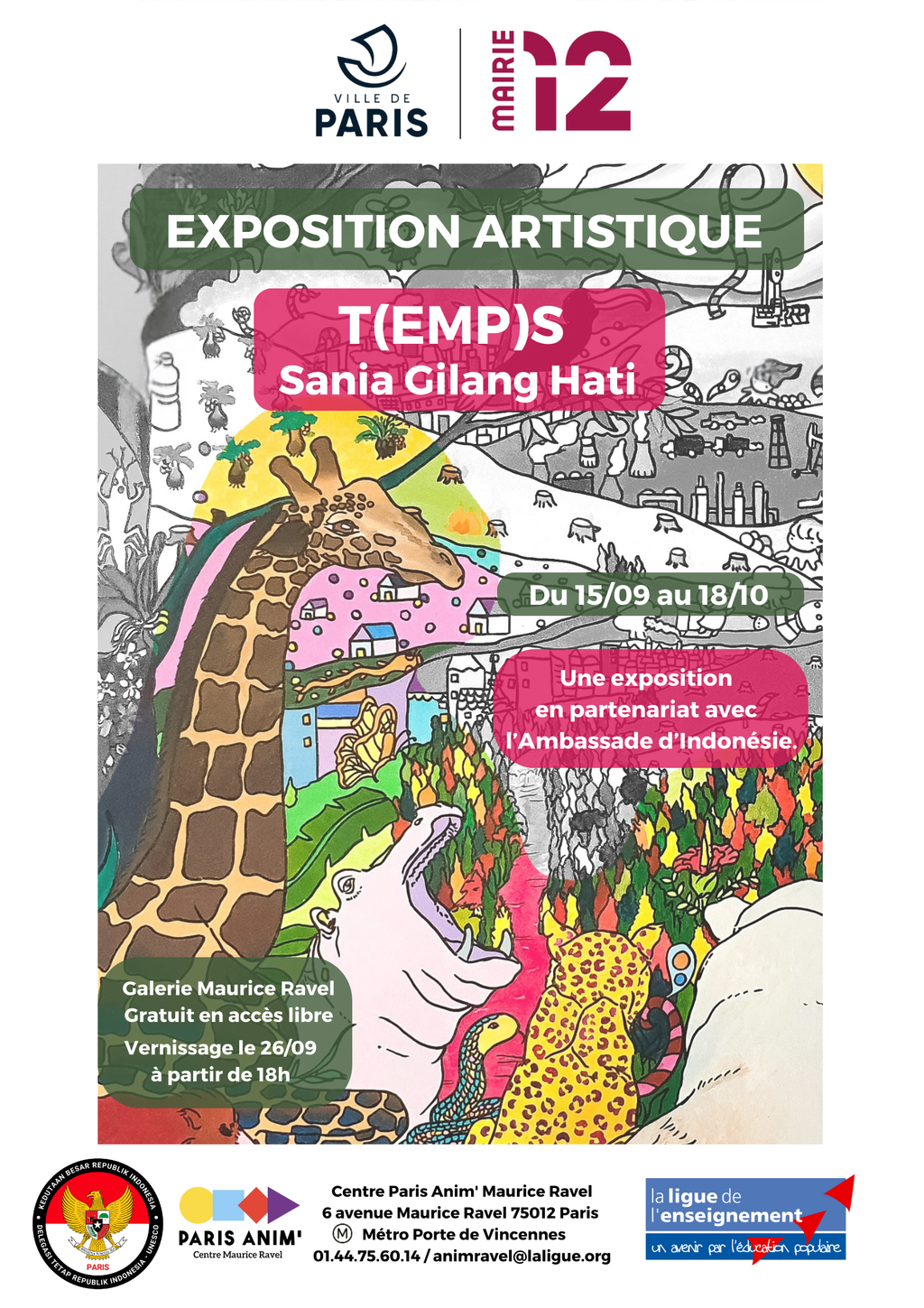 L'exposition artistique de la rentrée : T(emp)s de Sania Gilang Hati 🎨
