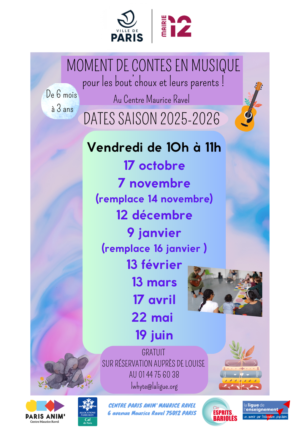 Moment de contes en musique - parents/bébés 🎸