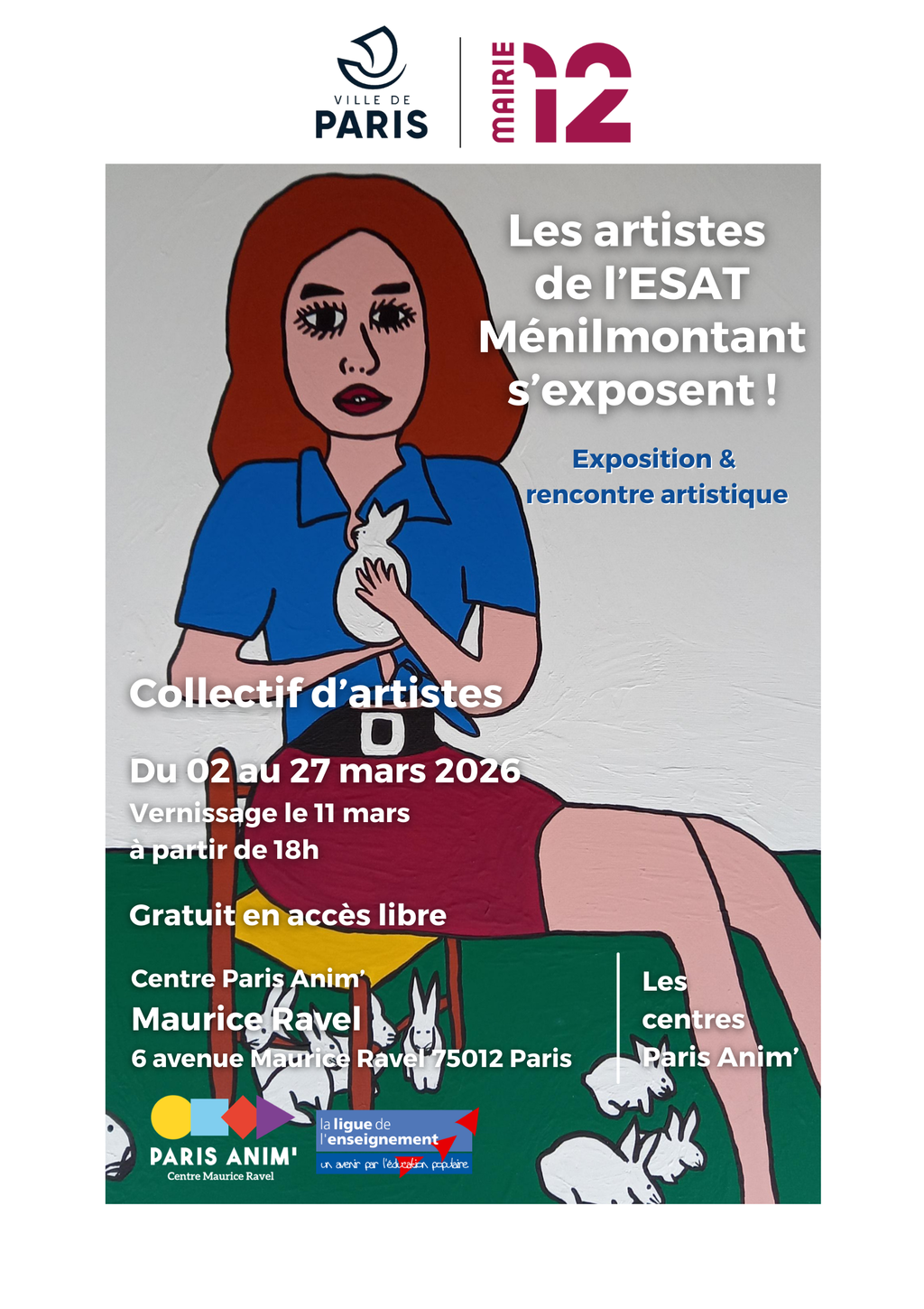 Exposition "Les artistes de l'ESAT Ménilmontant s'exposent"  🎨