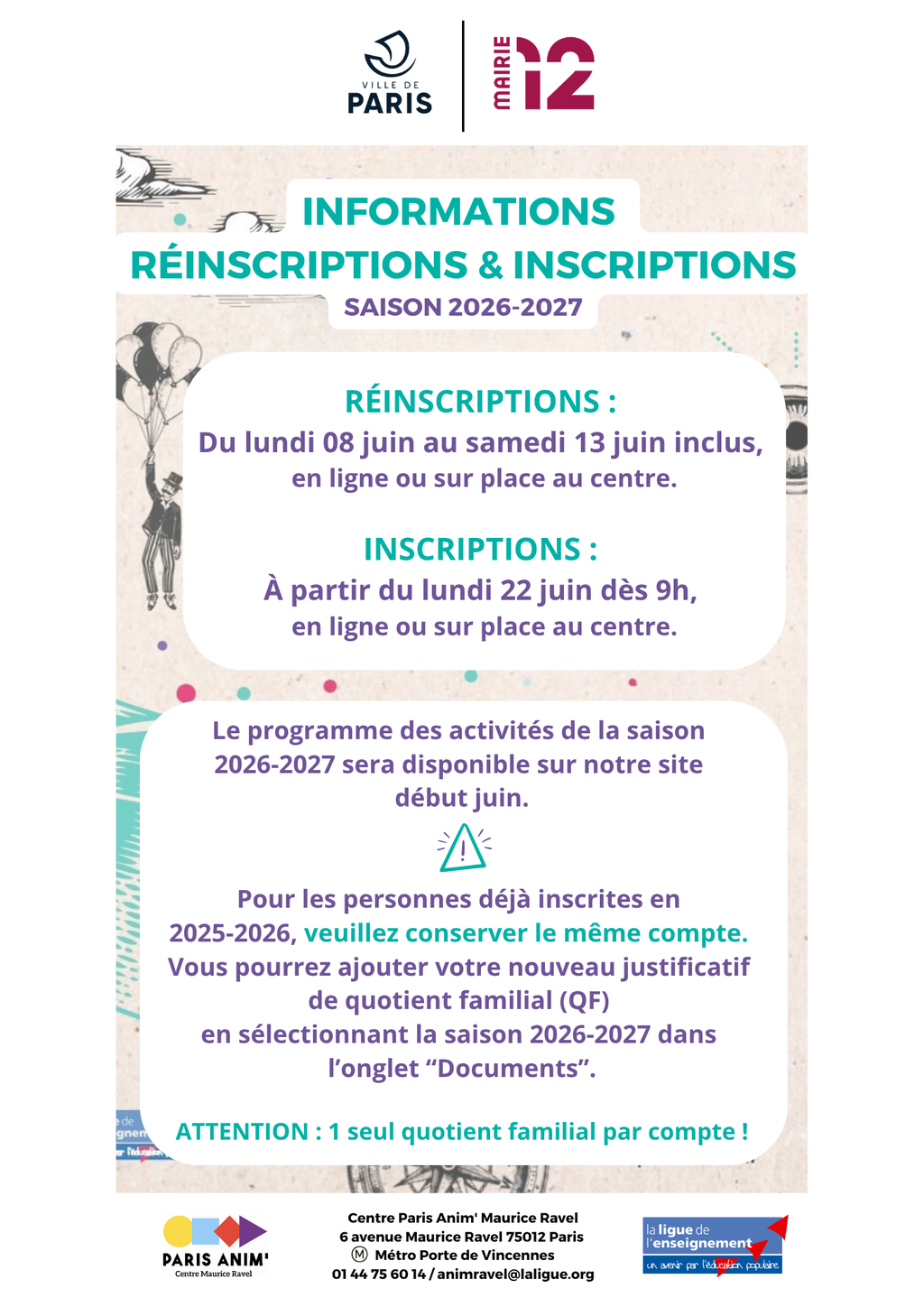 Réinscriptions & Inscriptions 2026-2027 📑