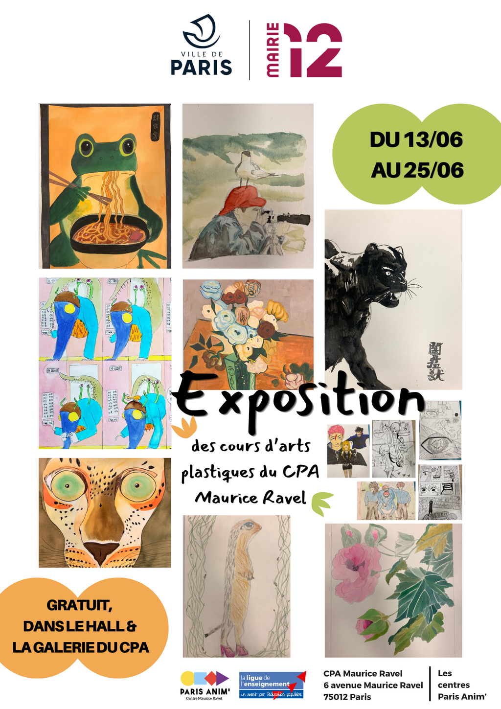 Exposition de fin d'année des cours d'arts plastiques 🎨