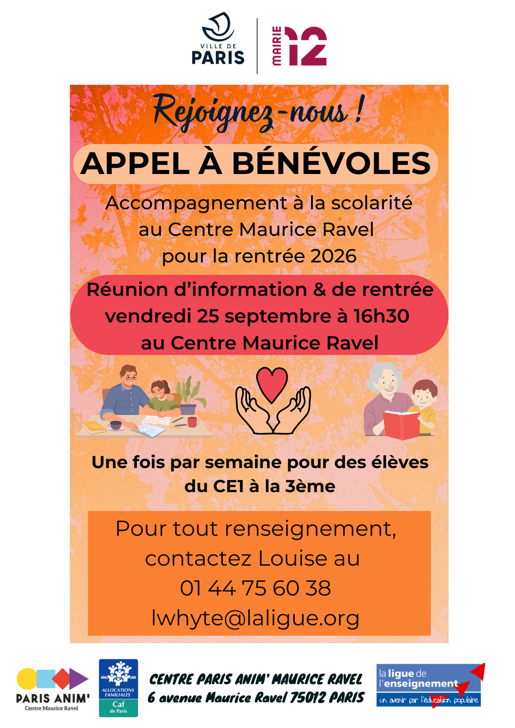 Appel à bénévoles : accompagnement à la scolarité ✏️