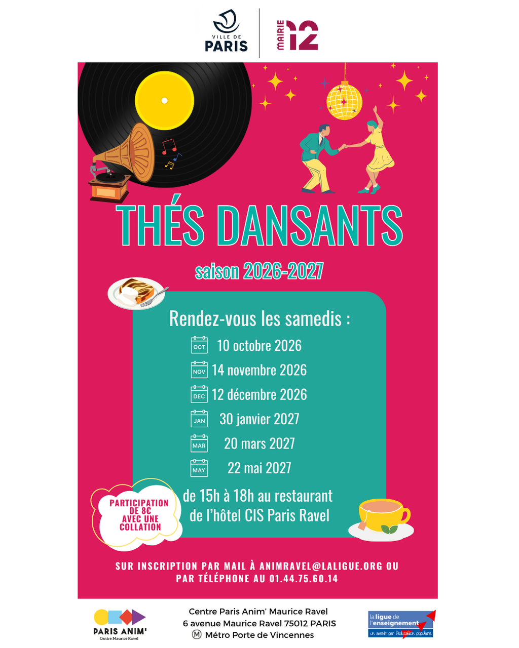Thés dansants saison 2026-2027 💃