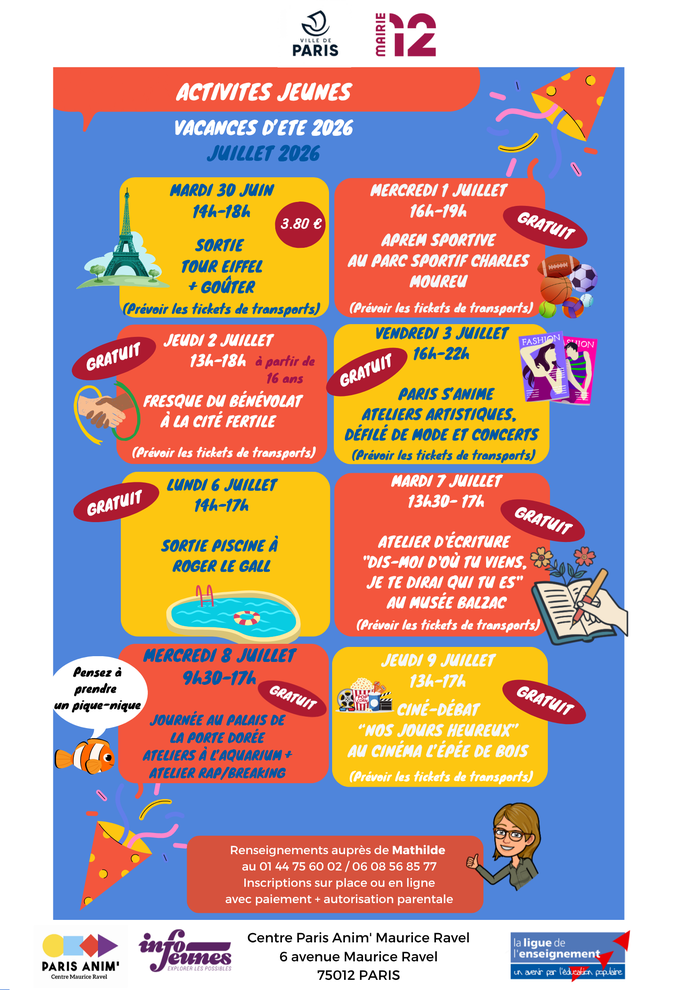 Activités à la carte ADOS à partir de 11 ans